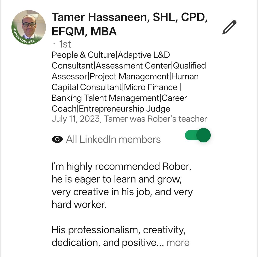 Client testimonial