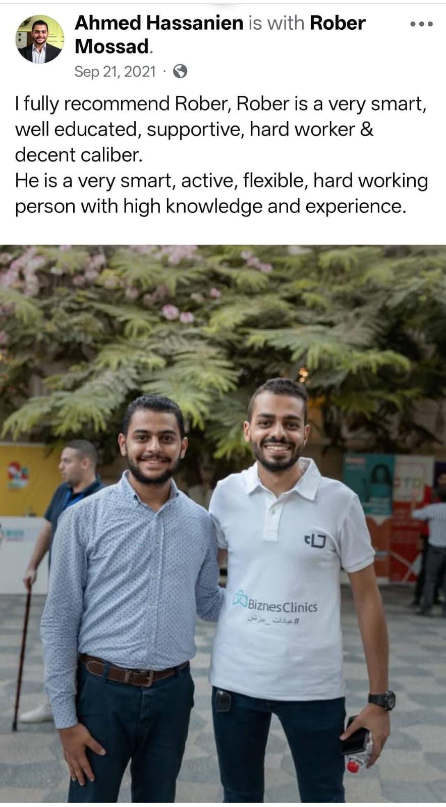 Client testimonial