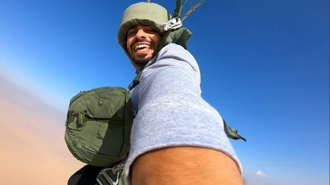 Skydiving in the sky